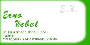 erno webel business card
